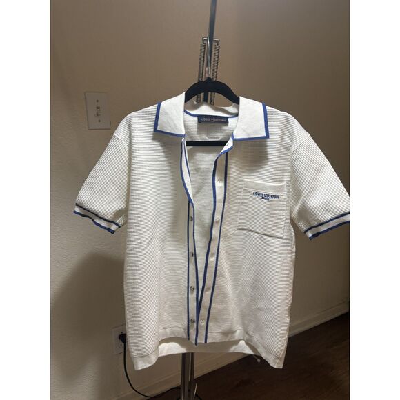 Louis Vuitton Other - Louis Vuitton White and Blue Waffle Shirt